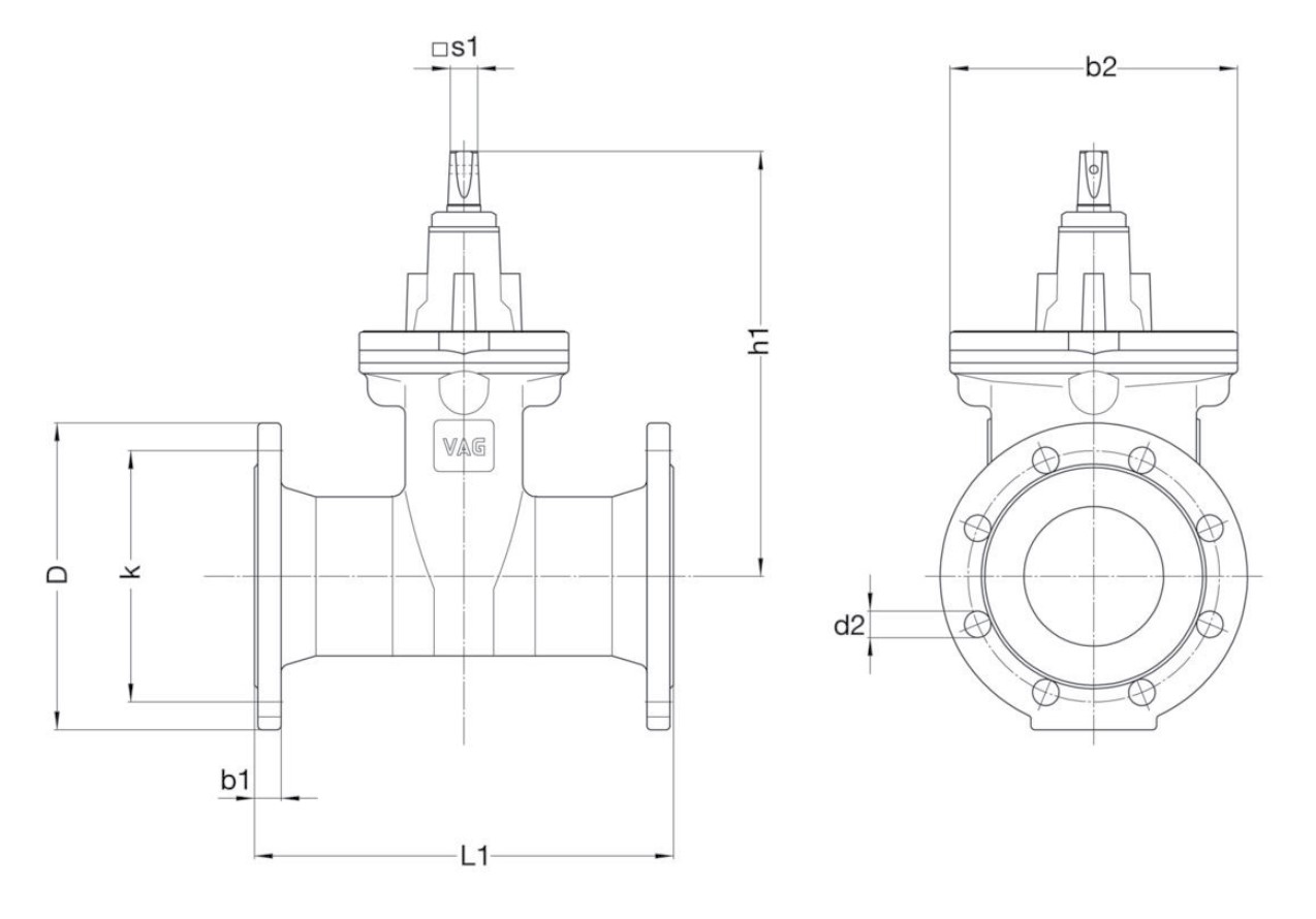 VAG GATE VALVE CROSS CUT MALAYSIA